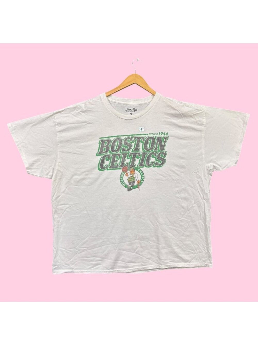 Junk Food Clothing x NBA Franchise Boston Celtics Since 1946 Oversized Tee XXL